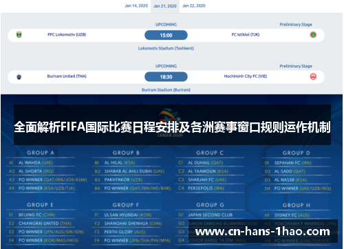 全面解析FIFA国际比赛日程安排及各洲赛事窗口规则运作机制 全面解析FIFA国际比赛日程安排及各洲赛事窗口规则运作机制